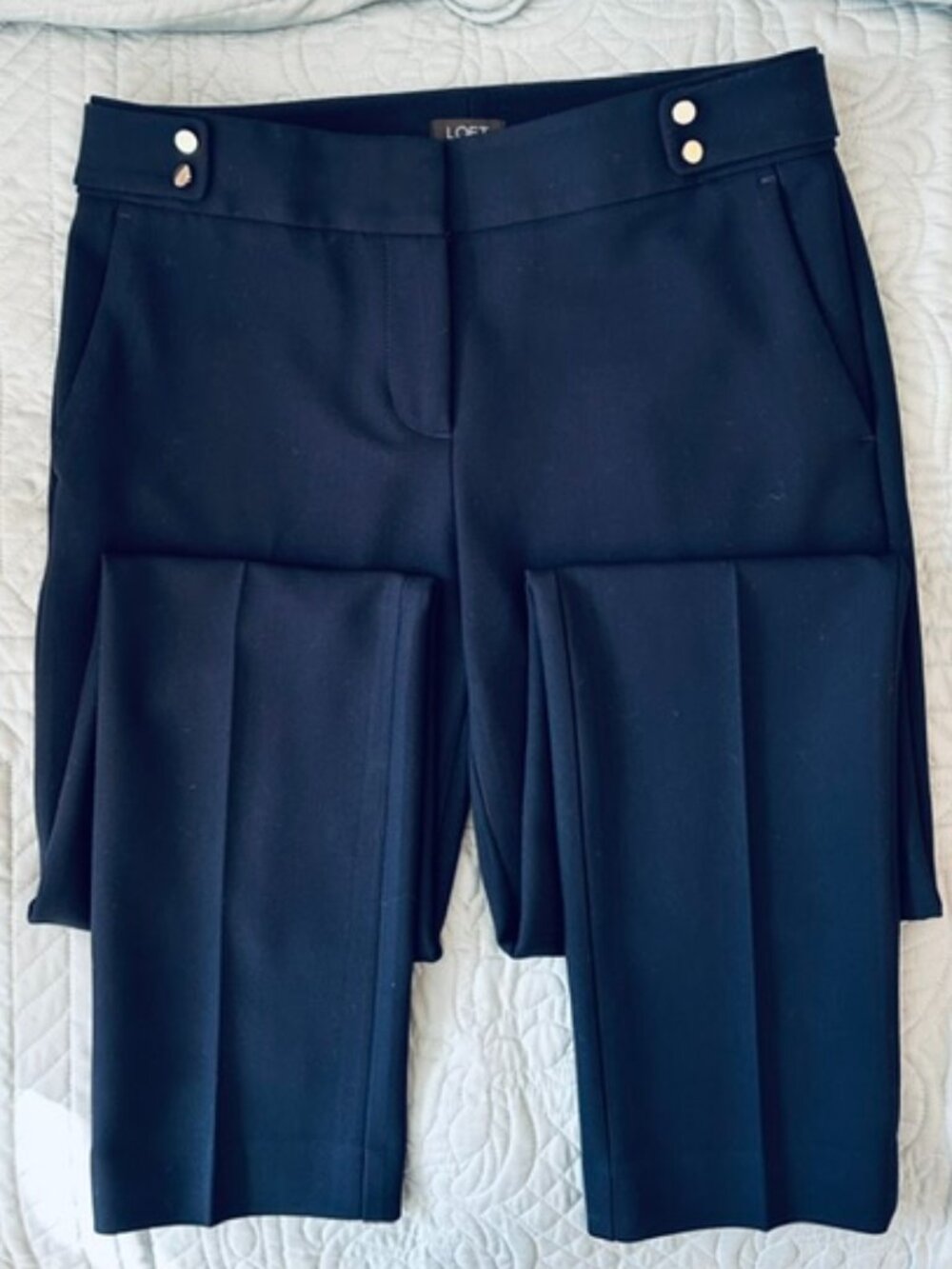 LOFT EUC Navy Blue Marisa Dress Pants Size 4